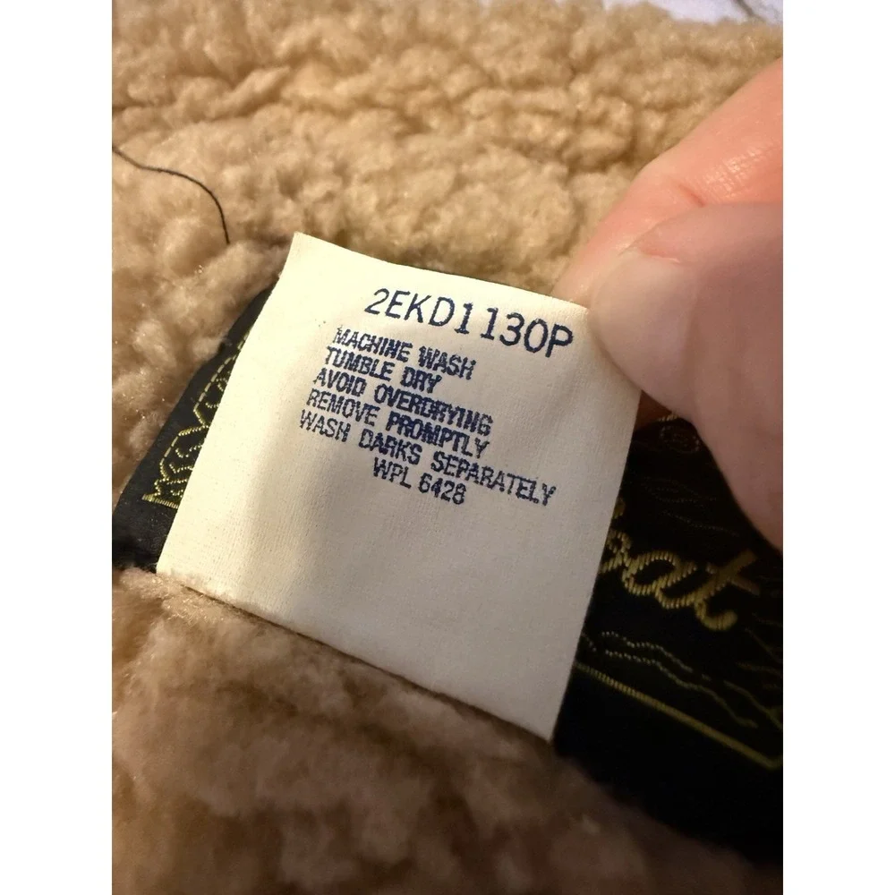Vintage 80s Wrangler Wrange Coat Corduroy Sherpa Lined Men Large Tan Western USA